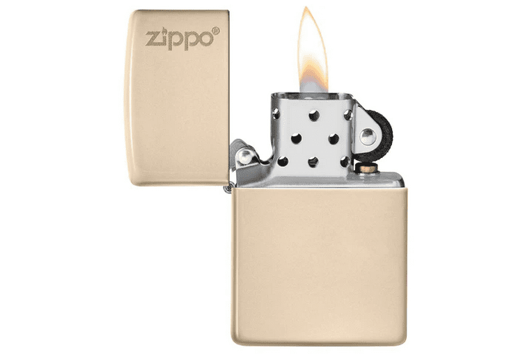 Classic Flat Sand Zippo Logo