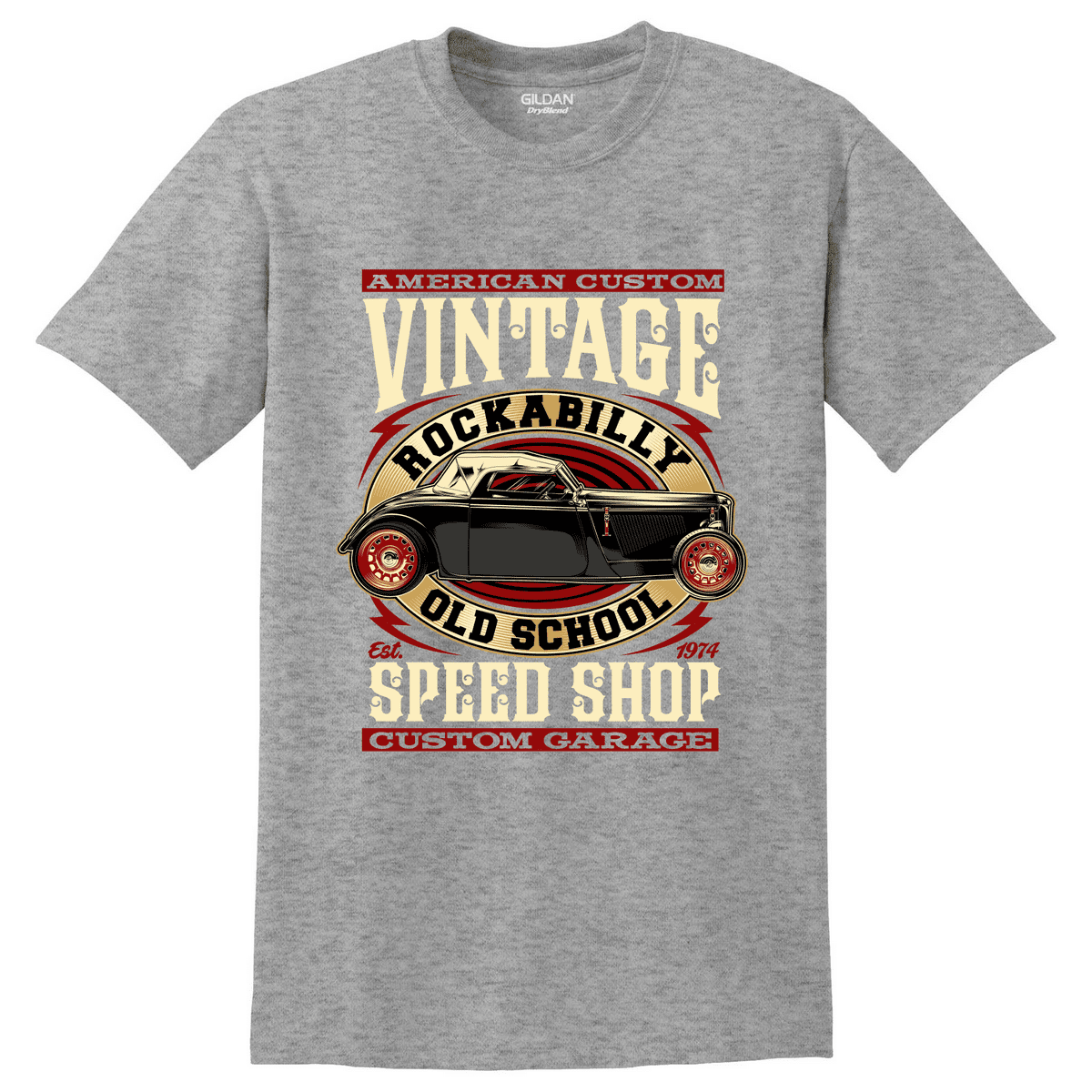 GILDAN Ανδρική μπλούζα Vintage Rockabilly