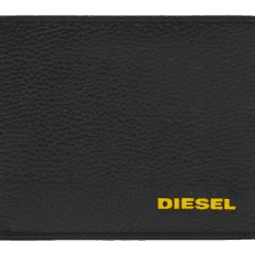 Diesel Cow Leather men's wallet black/yellow