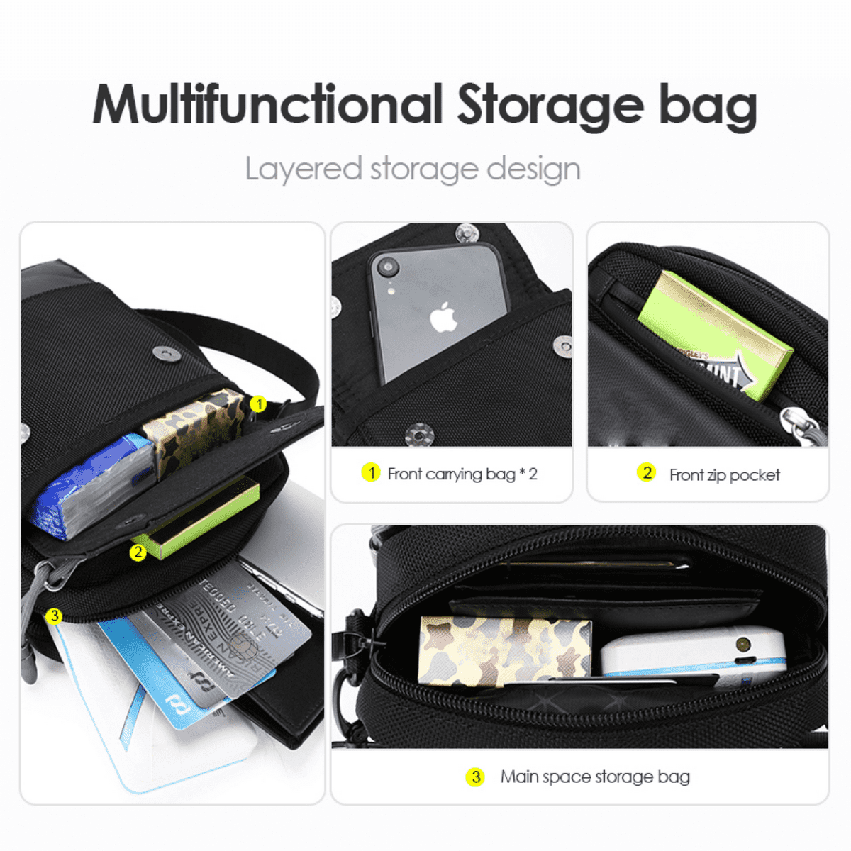 Τσαντάκι ώμου Cardinal 122 μαύρο φωτογραφία