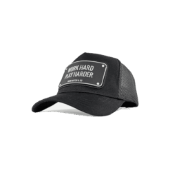 Alternative view of Work hard play harder Jockey καπέλο με rubber patch - John Hatter & Co