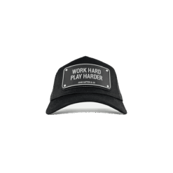 Work hard play harder Jockey καπέλο με rubber patch - John Hatter & Co