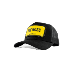 Alternative view of The Boss Μαύρο jockey καπέλο με rubber patch - John Hatter & Co