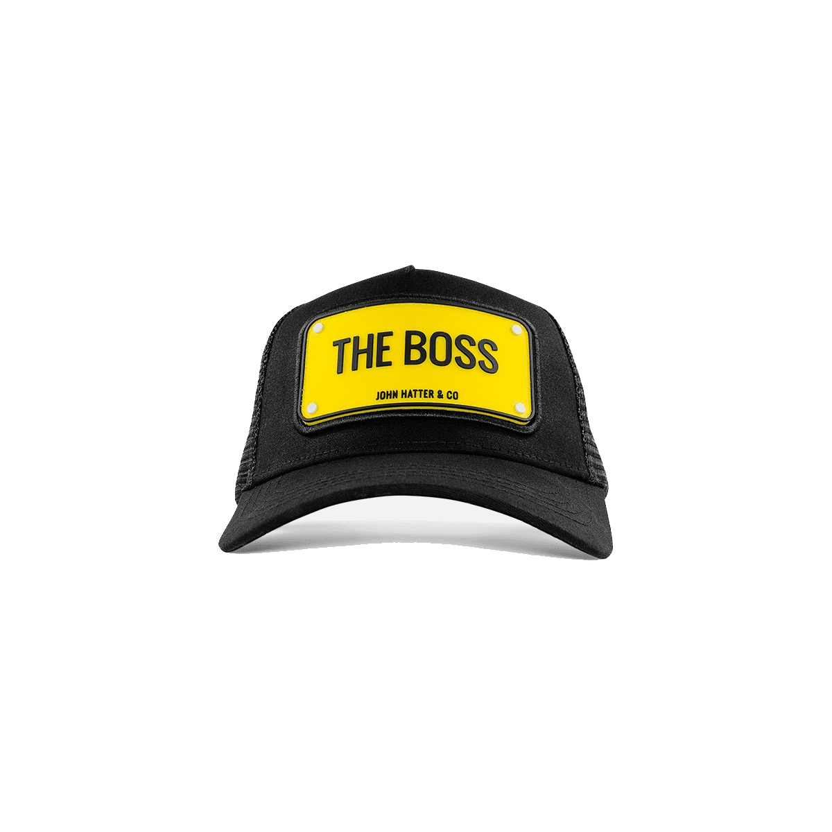 Γυναικεία αξεσουάρ μόδας Accessoire - ΣΗΜΑΝΤΙΚΟ: Σε περίπτωση διαφοράς τιμής από το κατάστημα ισχύει παντα και μόνο η τιμή του καταστήματος The Boss Μαύρο jockey καπέλο με rubber patch - John Hat