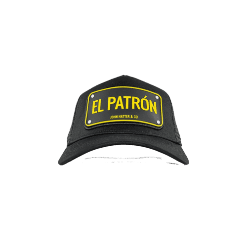 El Patron Μαύρο jockey καπέλο με rubber patch - John Hatter & Co