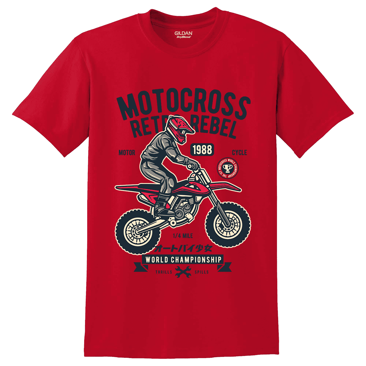 Unisex μπλούζα Motocross Rebel
