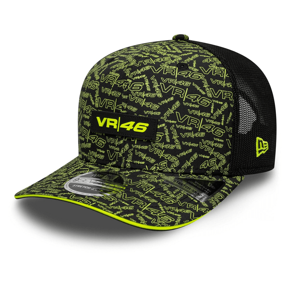 VR46 All Over Print Black 9SEVENTY Stretch Snap Cap