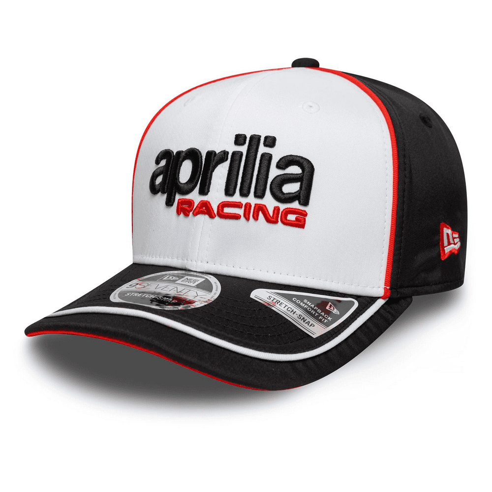 Aprilia Logo White 9SEVENTY Stretch Snap Cap