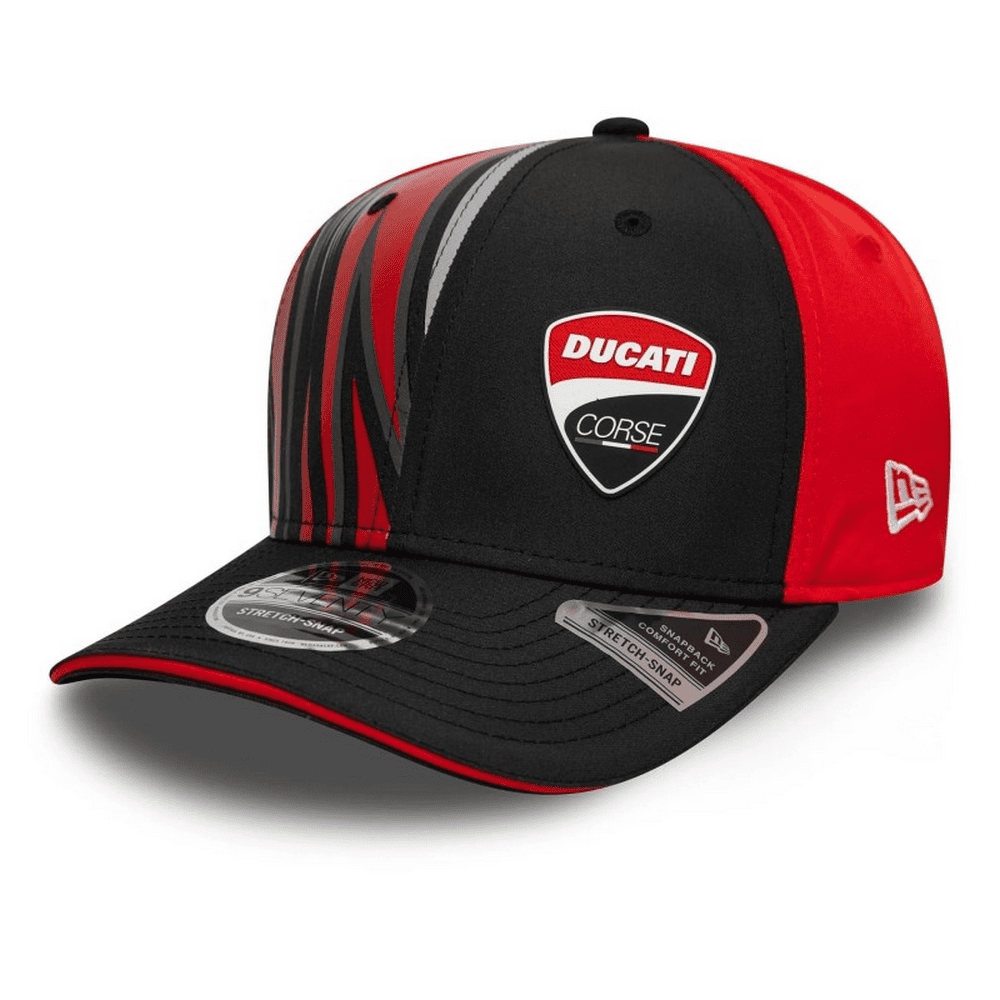New Era Ducati Motor Logo Print 970 Stretch Snap Cap Black φωτογραφία